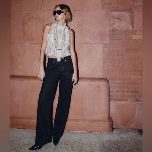 NWT ZARA Z1975 HI-RISE REGULAR FIT COATED JEANS BLACK - REF. 3777/228 Size 8/29